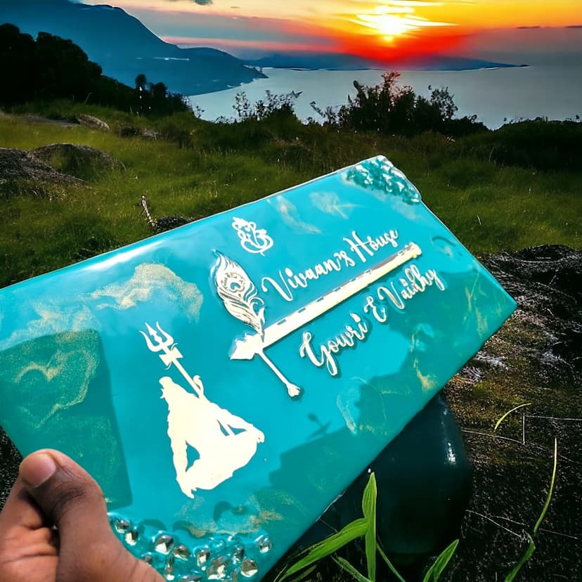 Name Board Resin Art